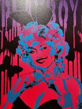 ⚡️Contemporary Pop Art Portrait Dolly Parton Playboy Canvas - 11”x14”x1” signed